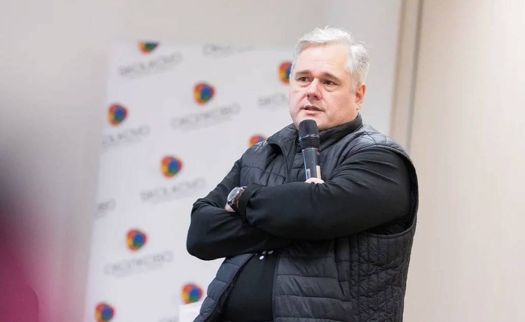 Rector Igor Remorenko lecturing at Skolkovo