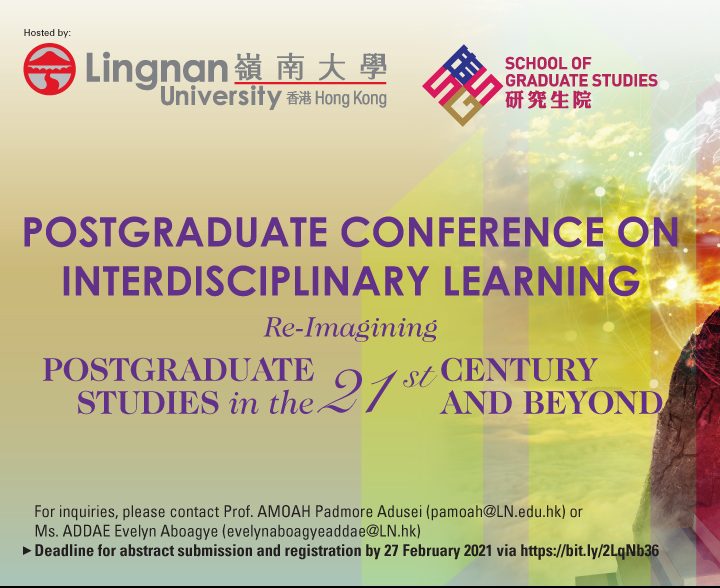 Postgraduate Conference on Interdisciplinary Learning 2021 in Lingnan University